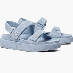 Blue Denim Sandals - Tory Burch NWOT